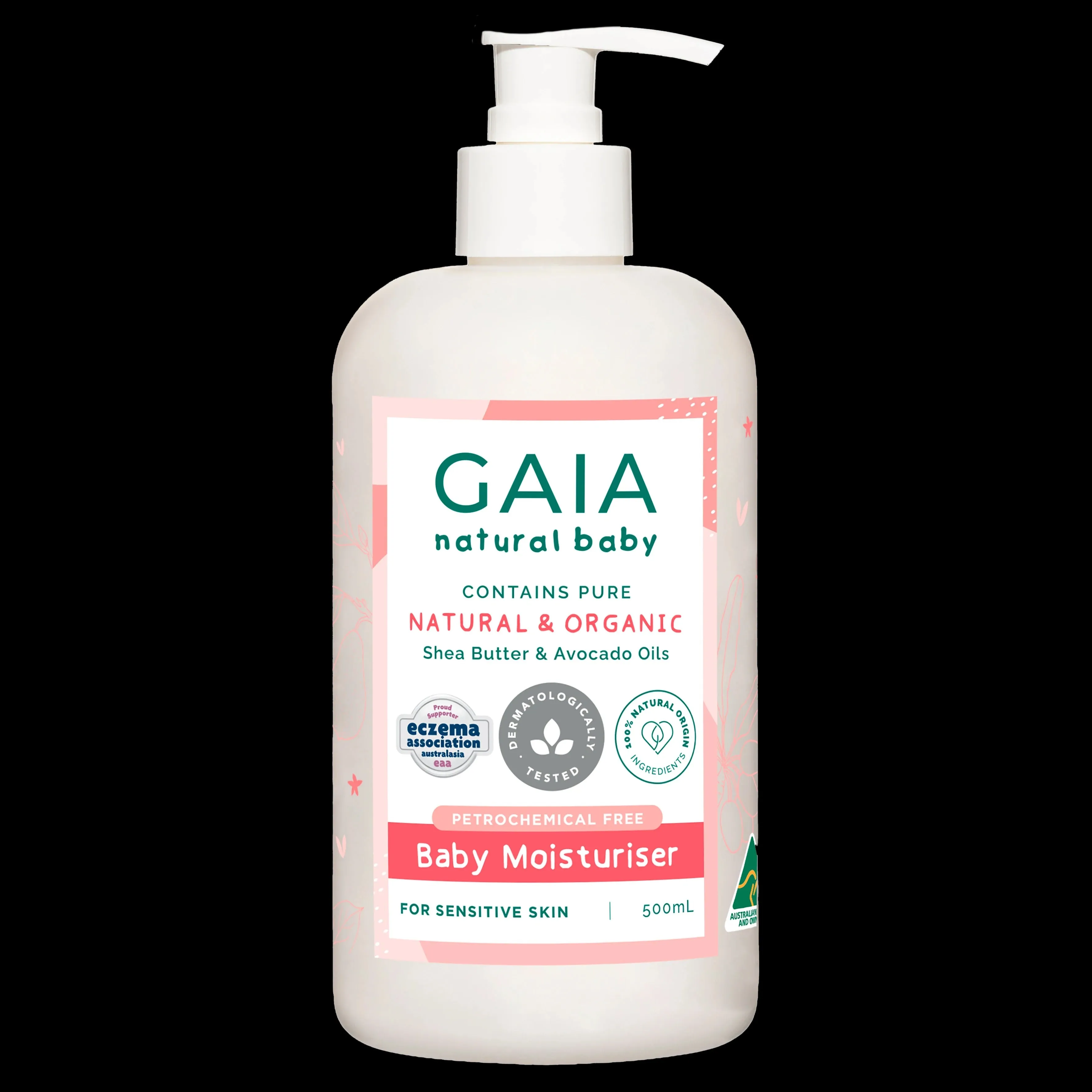 GAIA Baby Moisturiser 500ml   Pump Exp: