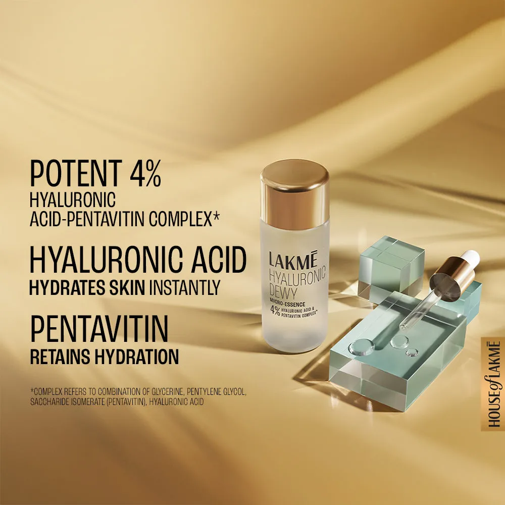 Lakmē Hyaluronic Dewy Micro Essence with 4% Hyaluronic Acid 100 ml