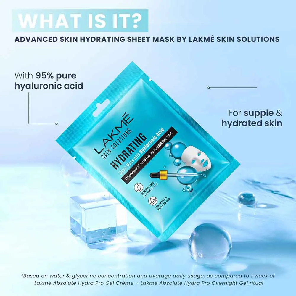 Lakmē Solutions Sheet Mask Hydrating with Hyaluronic Acid 25ml