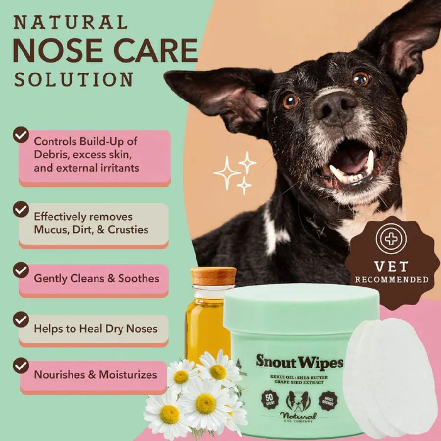 Natural Dog Company Snout Wipes - 50 Pack