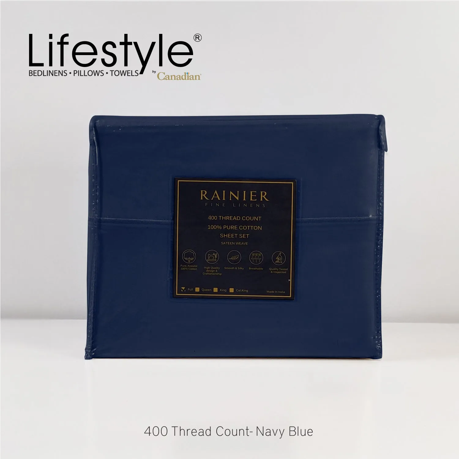 Rainier | 400 Thread Count | 4PC Bed Sheet Set (100% Cotton)