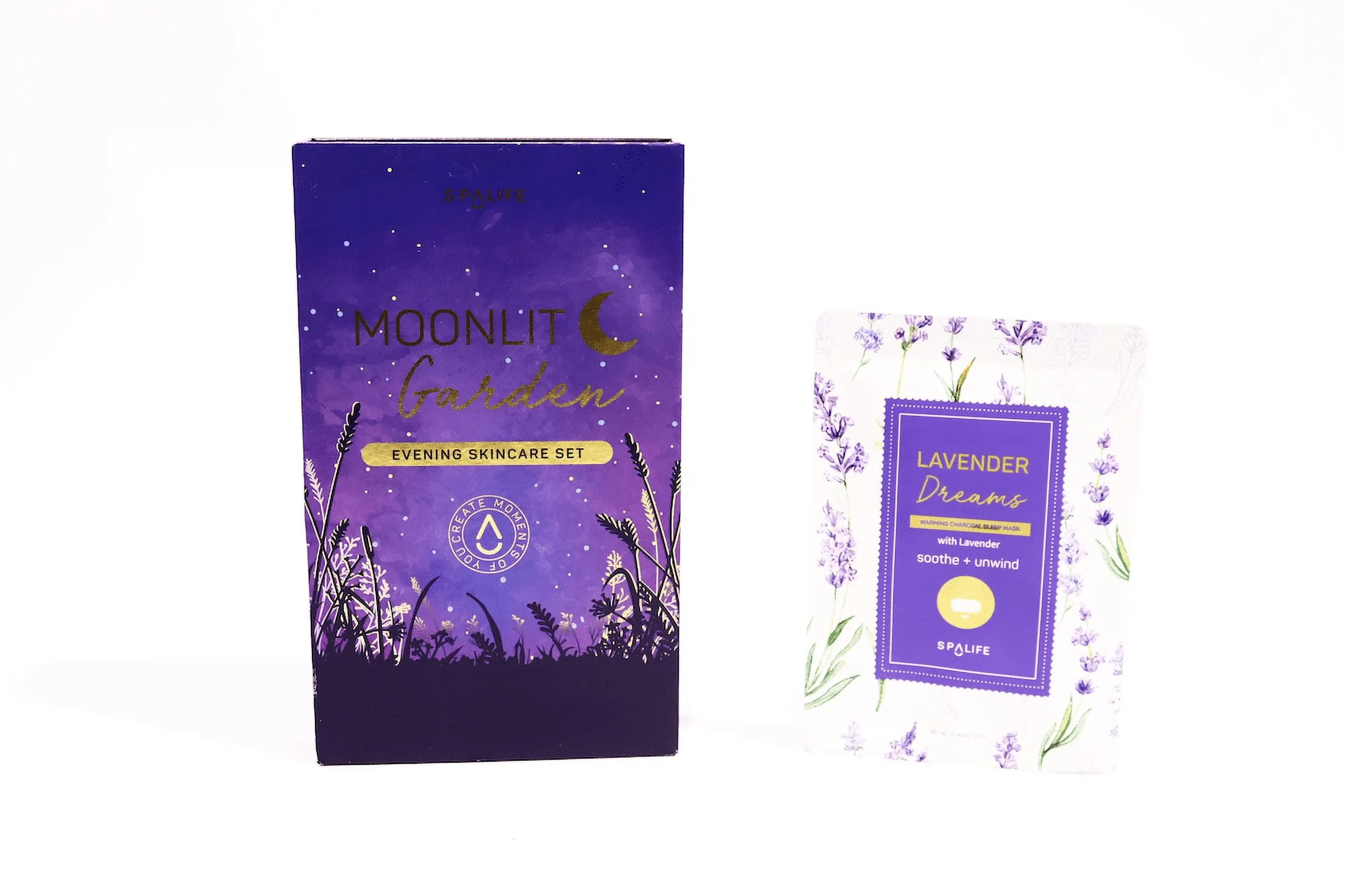 Spa Life Moonlit Garden Evening Skincare Face Masks, Foot, Hand Sleep Gift Set