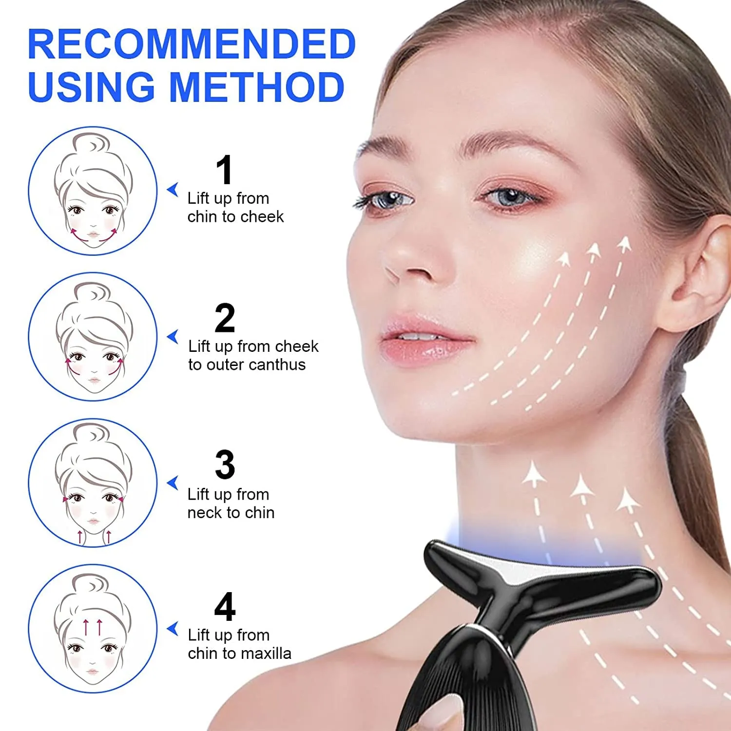 Ultimate 7-in-1 HIVAGI® LED Neck & Face Massager: Sculpt, Rejuvenate, Relax.